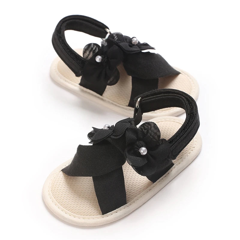Cute Little Flowers Baby Girls Sandals Summer Shoes Outdoor First Walker Toddler Girls Shoes for Summer