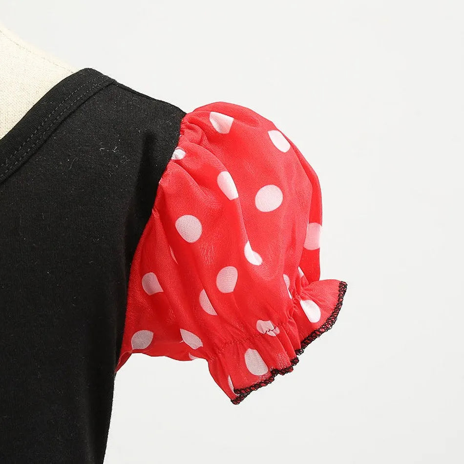 Baby Girls Ballet Tutu Dress Summer Kids Minnie Mickey Dress Dots Mouse Costume Children Christmas Birthday Party Clothes