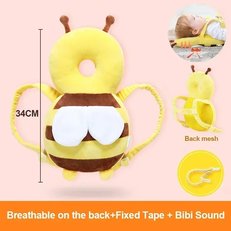 Head Back Protector Baby Protect Pillow Learn Walk Headgear Prevent Injured Safety Pad prevention Fall Cartoon Bee Kids Pillows