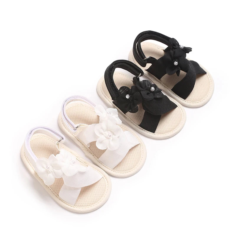 Cute Little Flowers Baby Girls Sandals Summer Shoes Outdoor First Walker Toddler Girls Shoes for Summer