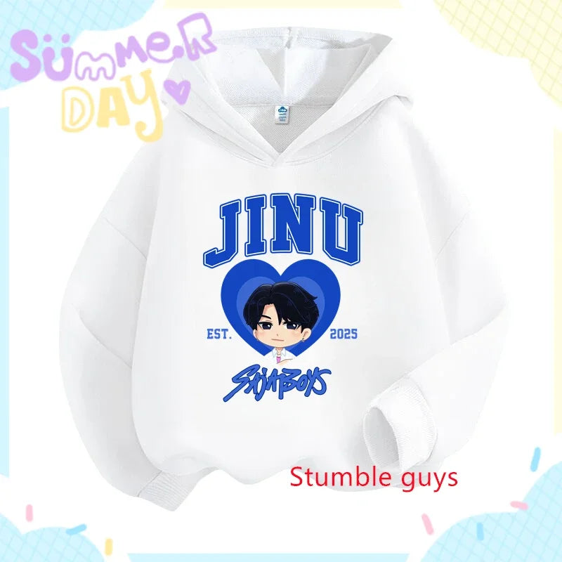 Kpop Demon Hunters Girls Hoodie Autumn Rumi Anime Soft Warm Daily Wear Sweet Print Boys Hooded Sweatshirt