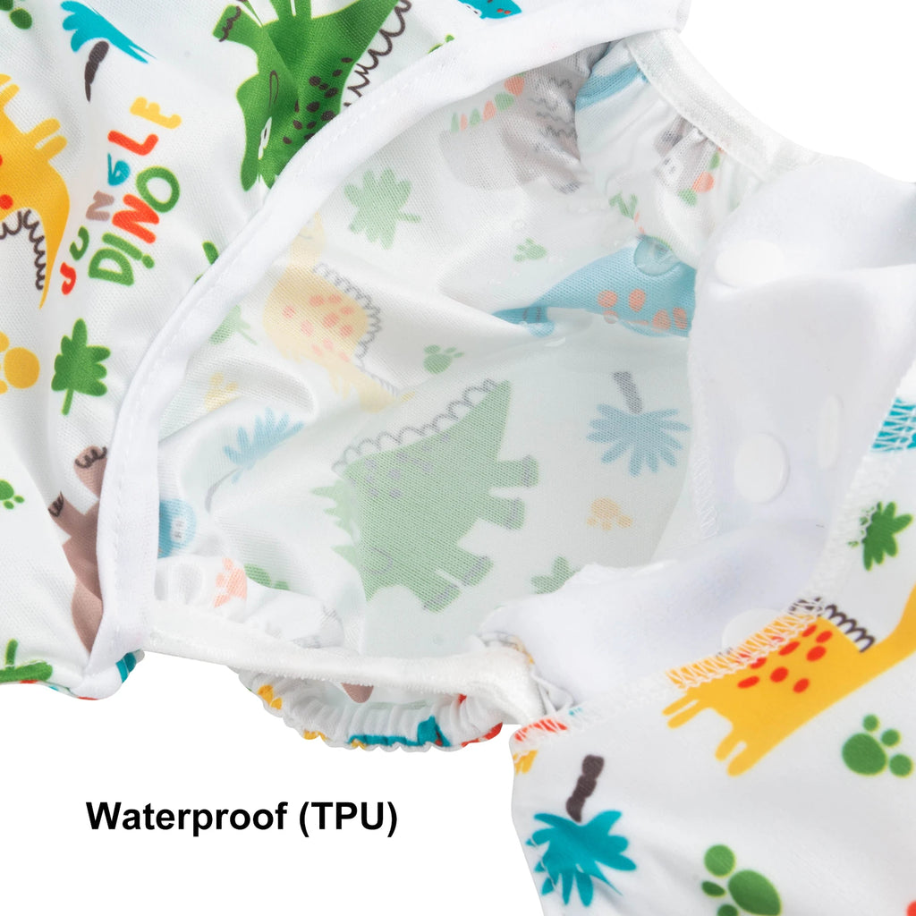 2pcs Eco-friendly Baby Cloth Diaper Cover Waterproof Cover Nappies Reusable Washable Adjustable Nappy Cover for Baby 3-15kg