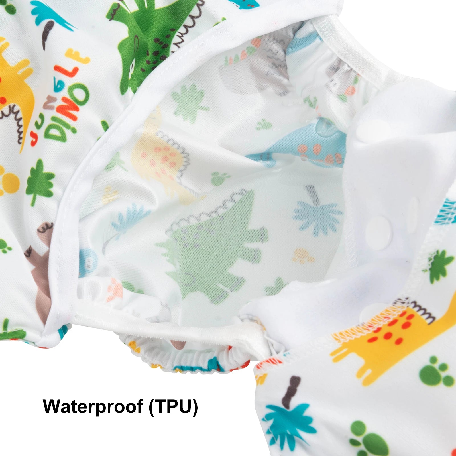 2pcs Eco-friendly Baby Cloth Diaper Cover Waterproof Cover Nappies Reusable Washable Adjustable Nappy Cover for Baby 3-15kg