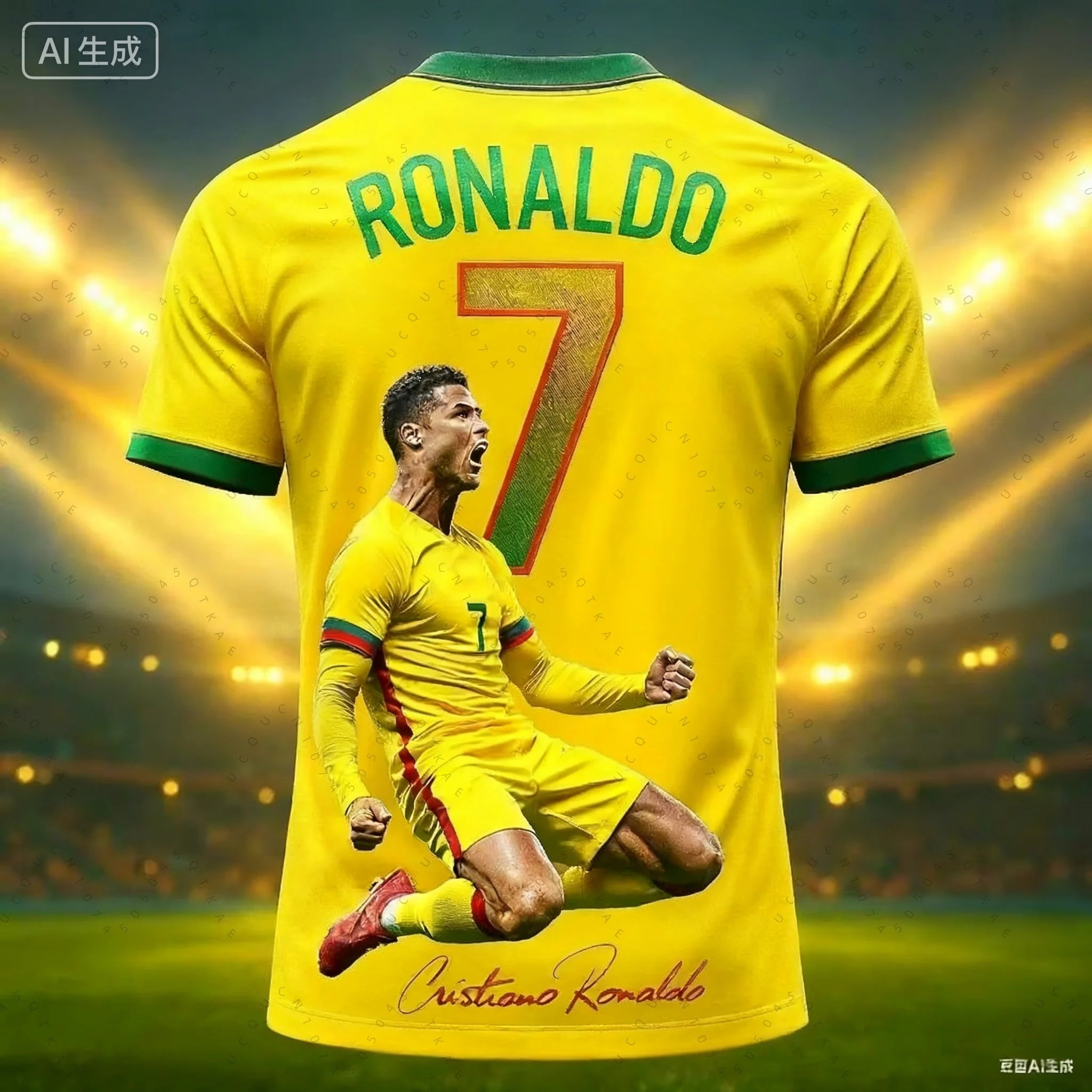 2026 Football Jersey 3D Printed NO.7 Ronaldo Boys Girls Training Women's Sports Breathable Short Sleeve Kids Men's T-shirt Tops