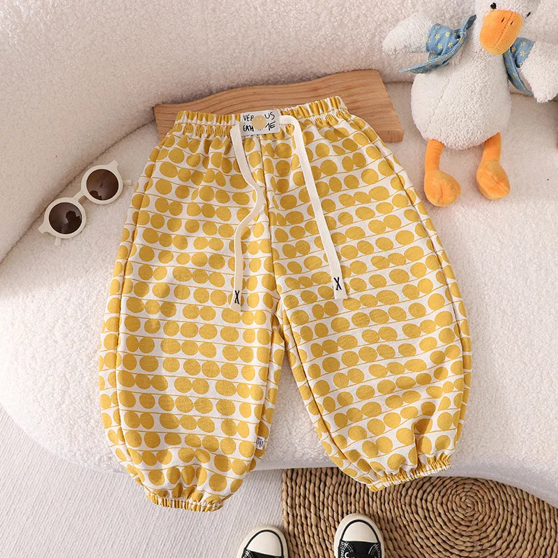 Baby Thin Loose Costume Baby Girls Boys Wear Outside Children's Leisure Pants Summer New Boys Mosquito-proof Pants