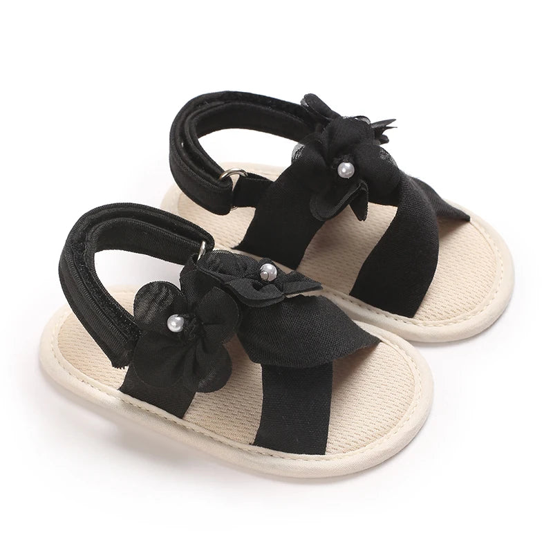 Cute Little Flowers Baby Girls Sandals Summer Shoes Outdoor First Walker Toddler Girls Shoes for Summer