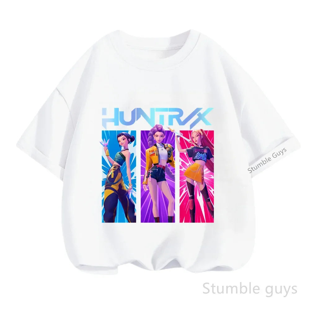 Kpop Demon Hunters Girls Hoodie Autumn Rumi Anime Soft Warm Daily Wear Sweet Print Boys Hooded Sweatshirt