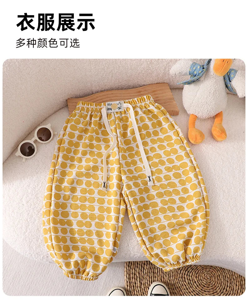 Baby Thin Loose Costume Baby Girls Boys Wear Outside Children's Leisure Pants Summer New Boys Mosquito-proof Pants