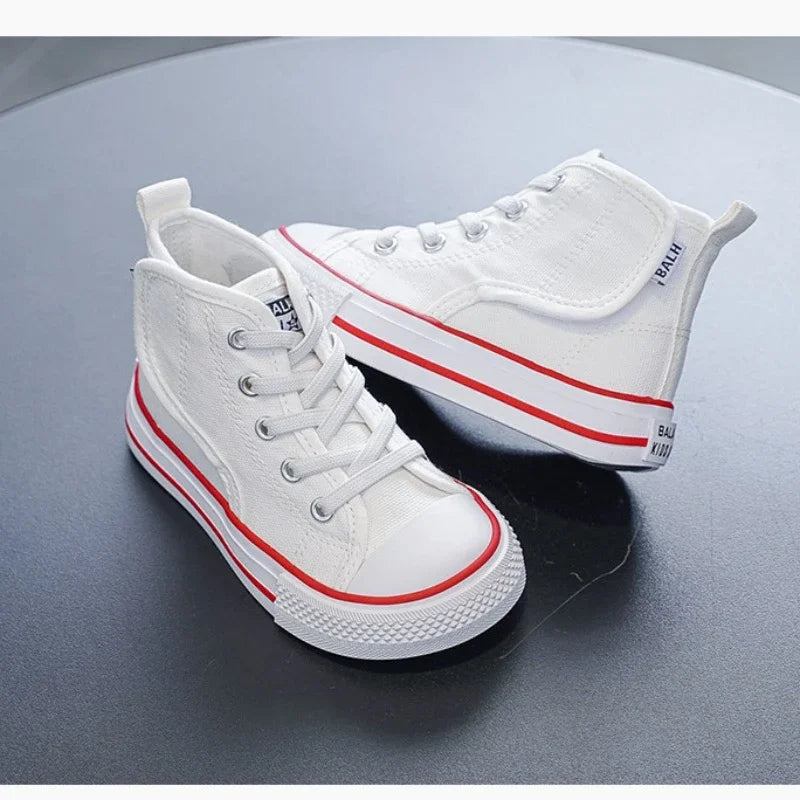 Elastic Shoes Childrens Shoes Kids Elementary School Cloth Shoes Fashion Shock Absorption Boys Girls Velcro Kids Canvas Shoes