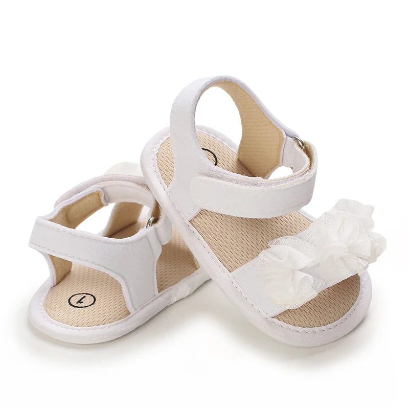 Cute Little Flowers Baby Girls Sandals Summer Shoes Outdoor First Walker Toddler Girls Shoes for Summer